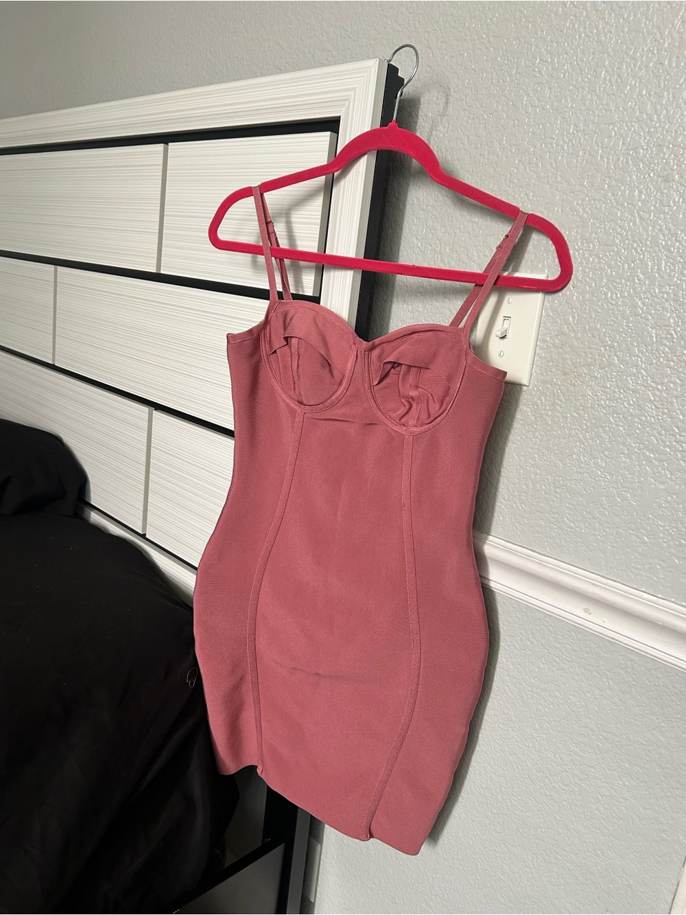 Fashion Nova Rose Pink Bustier Mini Dress